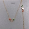 Luxury Brand Stainless Steel Tricolor Shell Necklace Jewelry Set Simple Bracelet