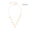 Rhinestone Tassel Stainless Steel Fashion Necklaces 18k Gold Torque Necklace