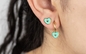 Trendy Love Heart Dangle Earrings 316l Stainless Steel Earrings OEM ODM